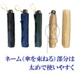 【２１】６０㎝３段折傘手開き式６本骨　無地