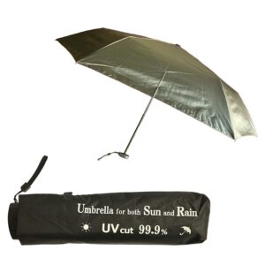 【２４】５５㎝３段折傘手開き式６本骨　晴雨兼用