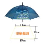 【１ＣＰ】５０㎝ビニール傘手開き式８本骨 カラー（名入れ）