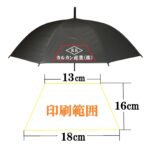 【４ＥＰ】６０㎝ビニール傘ジャンプ式８本骨 エンボス黒（名入れ）